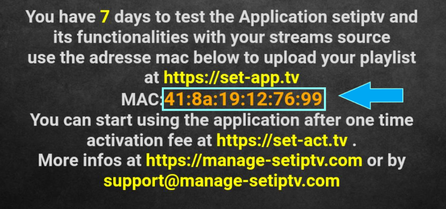 Set Iptv Adress mac